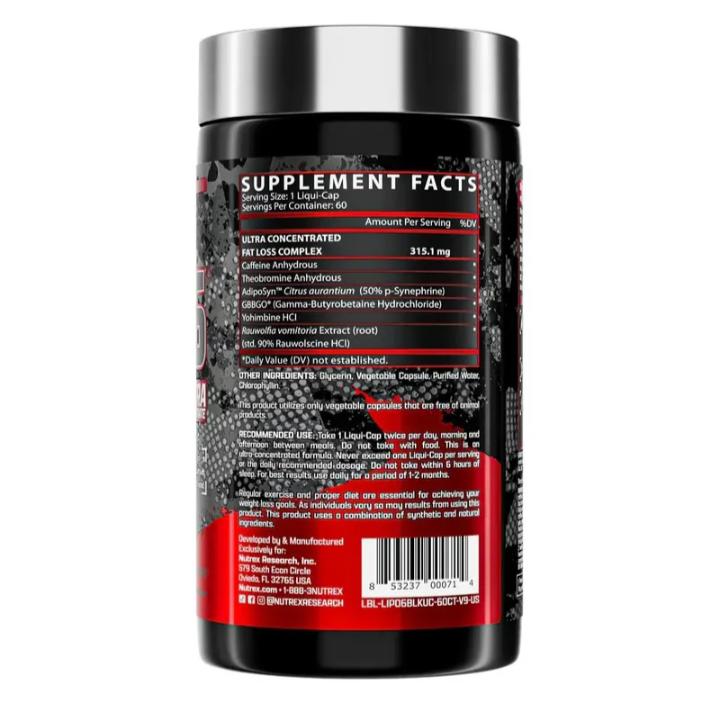 Lipo 6 Black Ultra Concentrado - Imagen 2