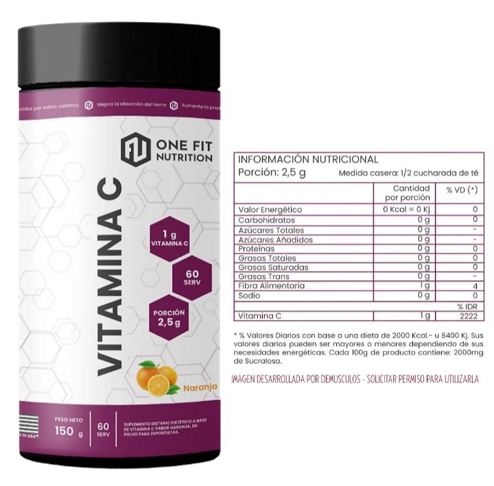 Vitamina C en polvo - 60 serv. - Imagen 2