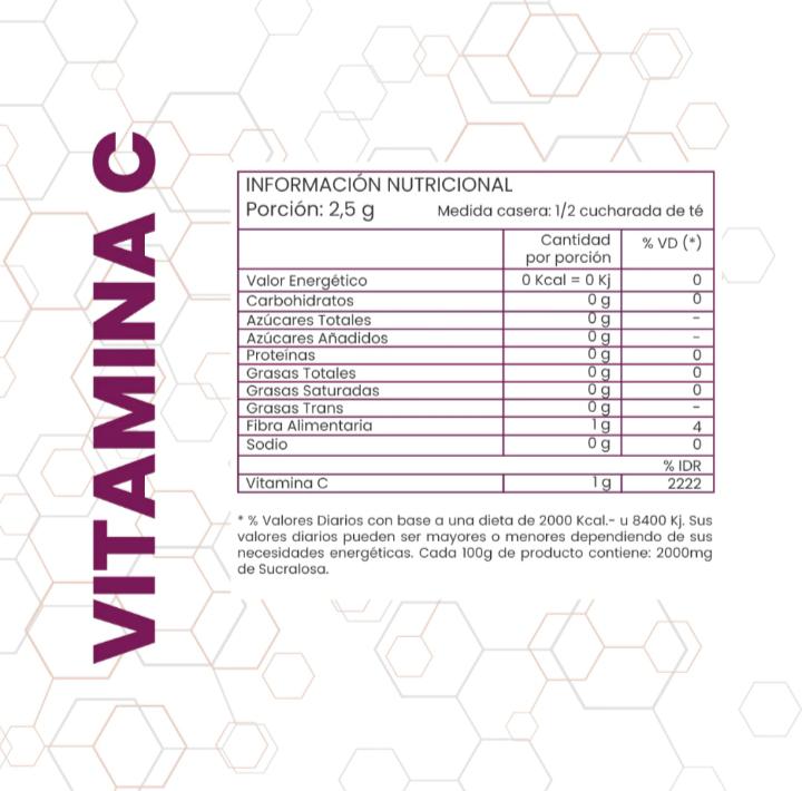 Vitamina C en polvo - 60 serv. - Imagen 3