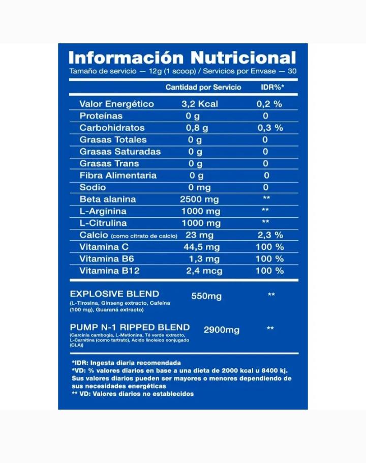Pump N1 + Quemador de Grasa - 30 Serv. - Imagen 2